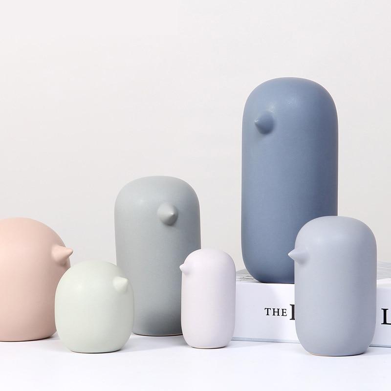 Abstract Ceramic Bird Figurine