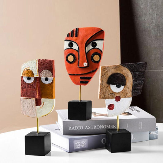 Abstract Face Art Sculpture