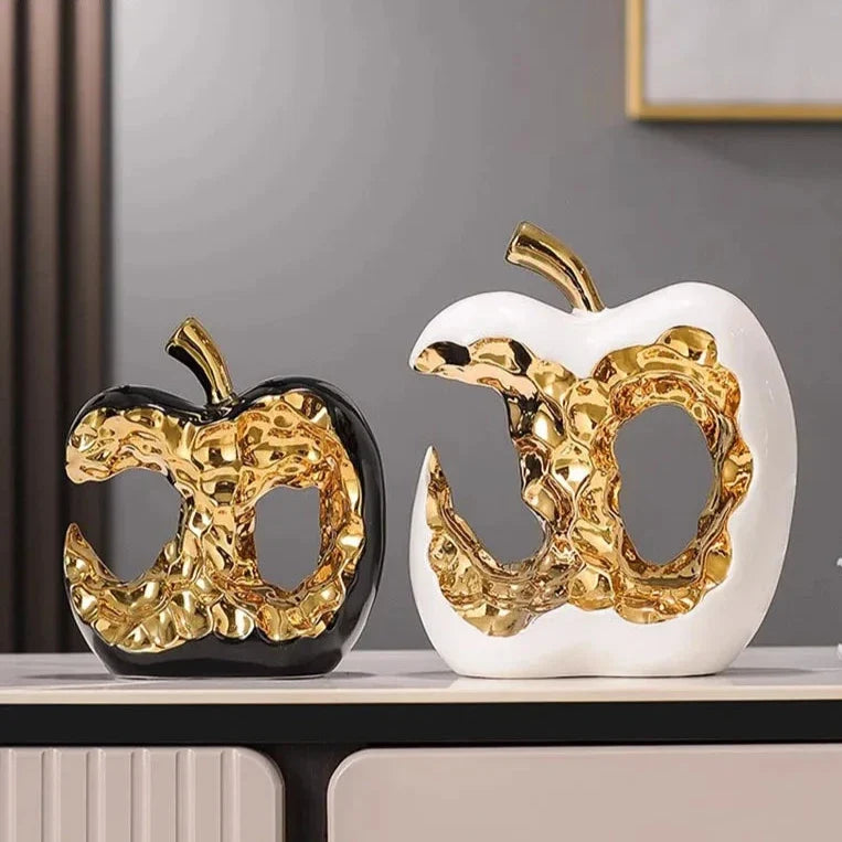 Golden Glow Apple Sculpture