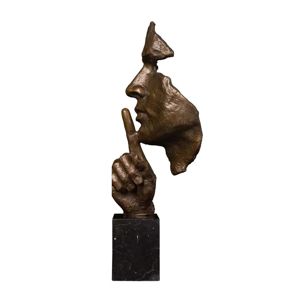 Bronze Sculpture <br/> Silence Statue 50 cm