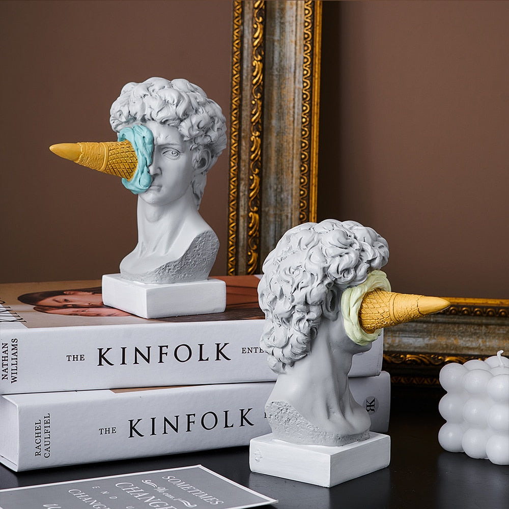 Nordic Ice Cream Face Sculpture