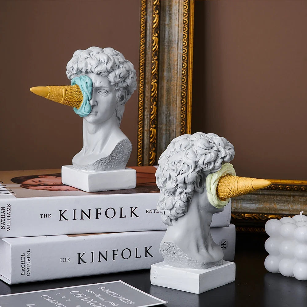 Modern David Bust Statue 16 cm