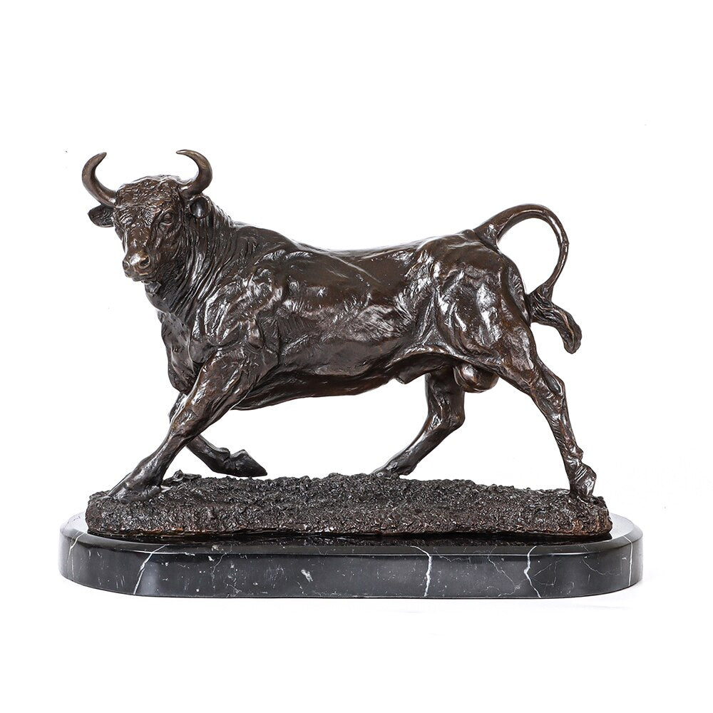 Bronze Sculpture <br/> Bull 28 cm