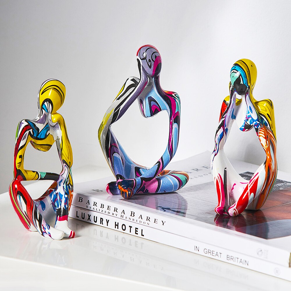 Contemporary Sculpture <br> Graffiti Thinker Statuette