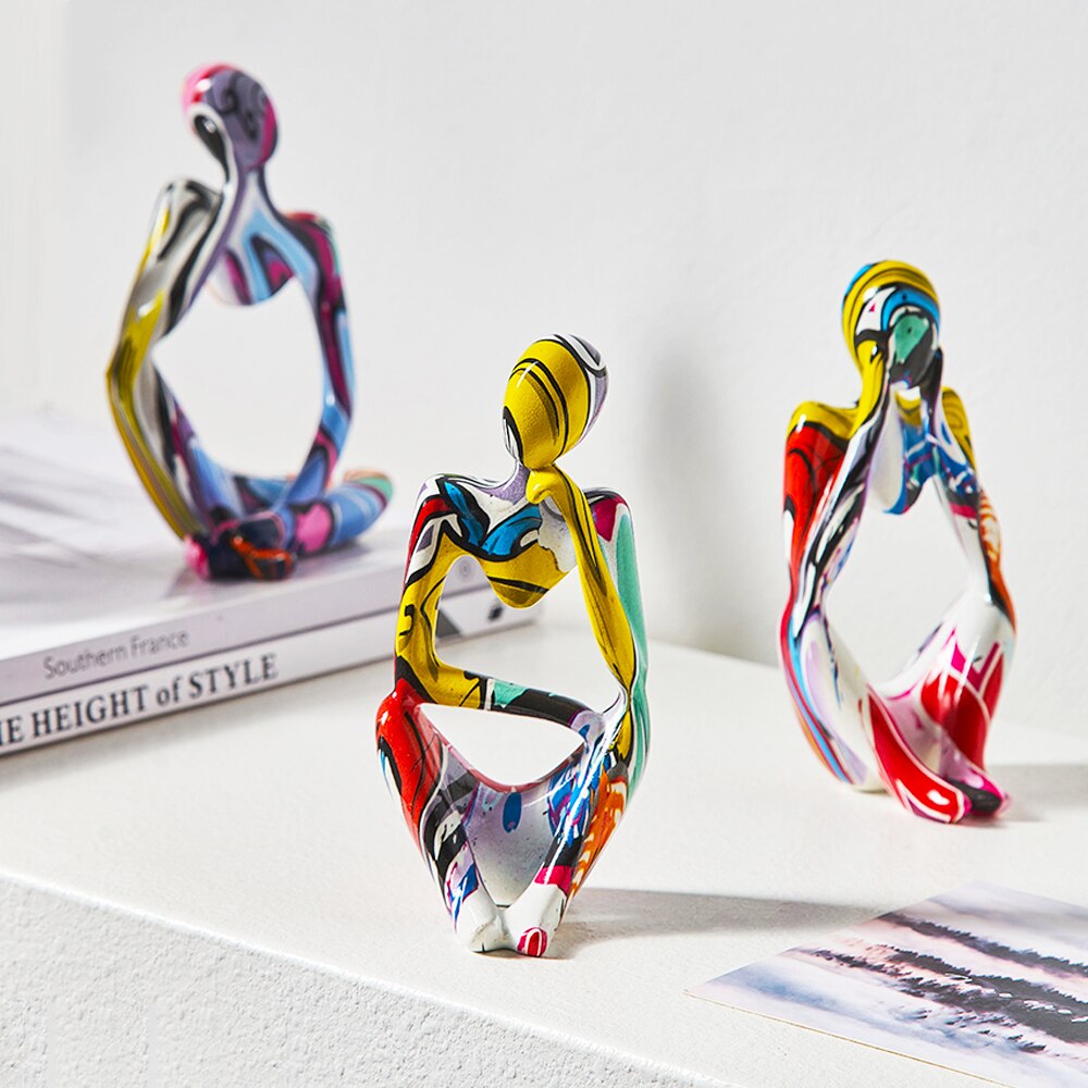 Contemporary Sculpture <br> Graffiti Thinker Statuette
