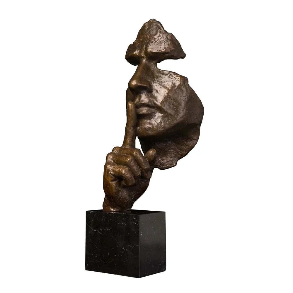 Bronze Sculpture <br/> Silence Statue 50 cm