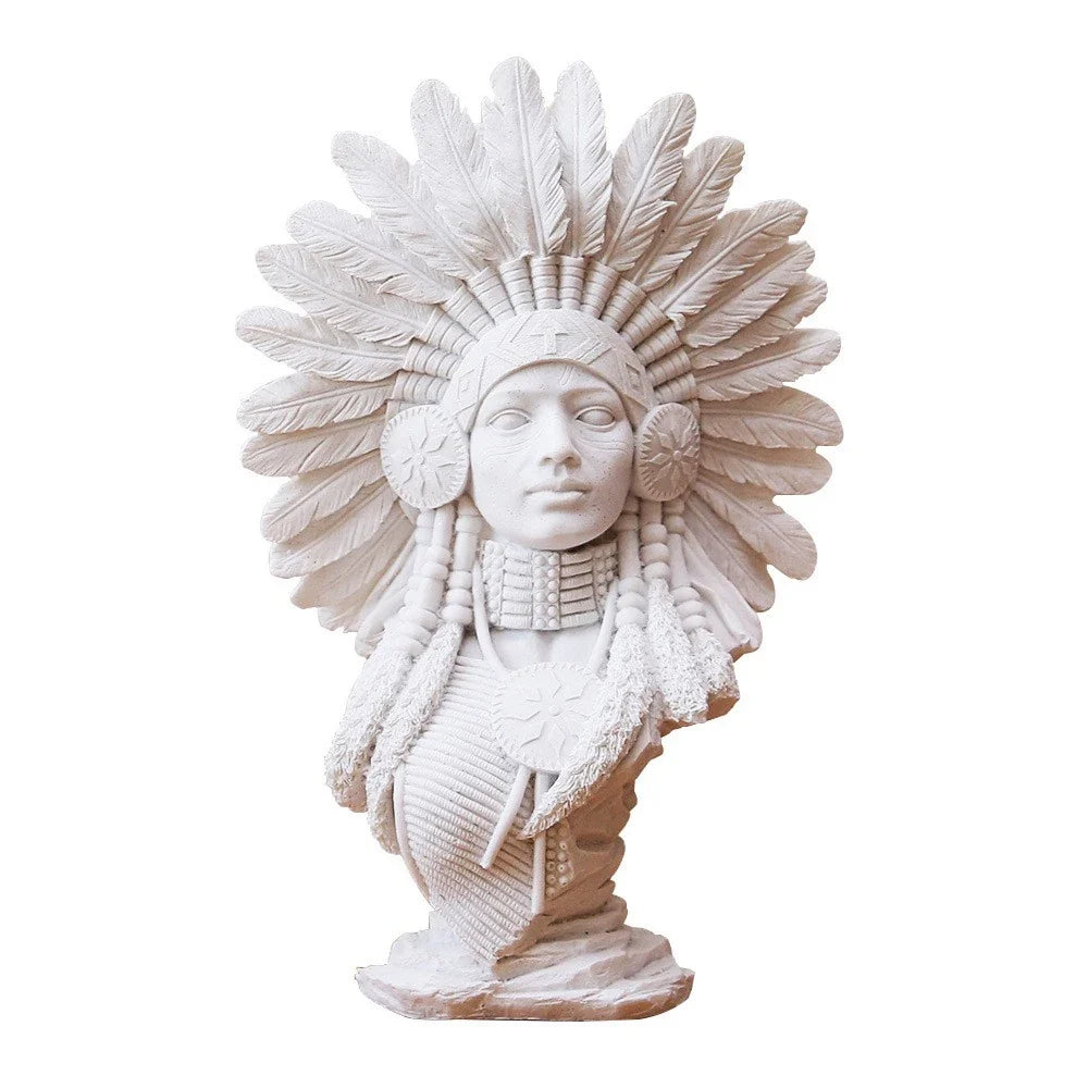 Native American <br> Woman Statue 30 cm