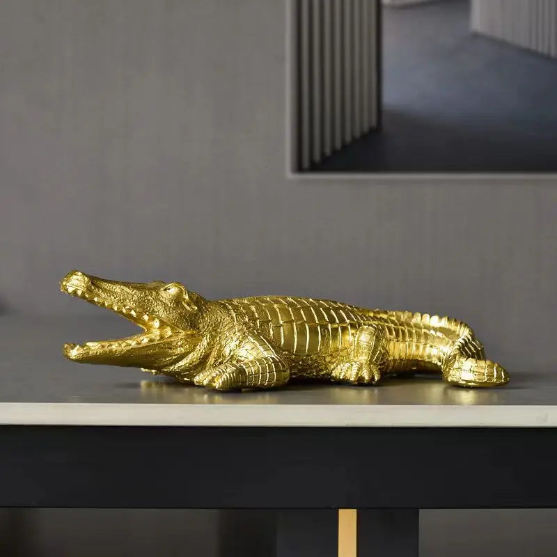 Crocodile Statue 24 cm in Resin