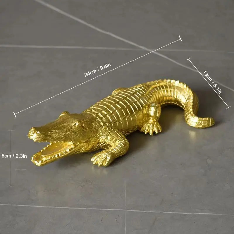 Crocodile Statue 24 cm in Resin