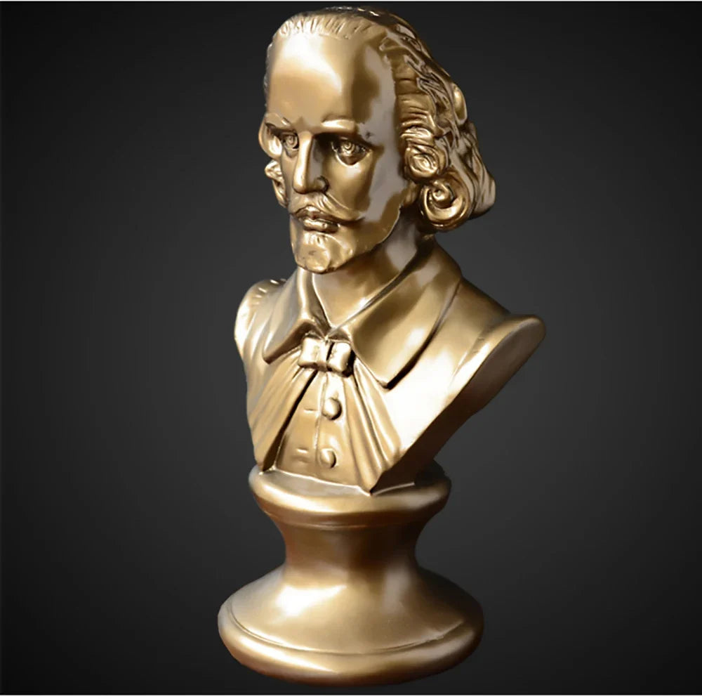 Gold Shakespeare Bust 30 cm