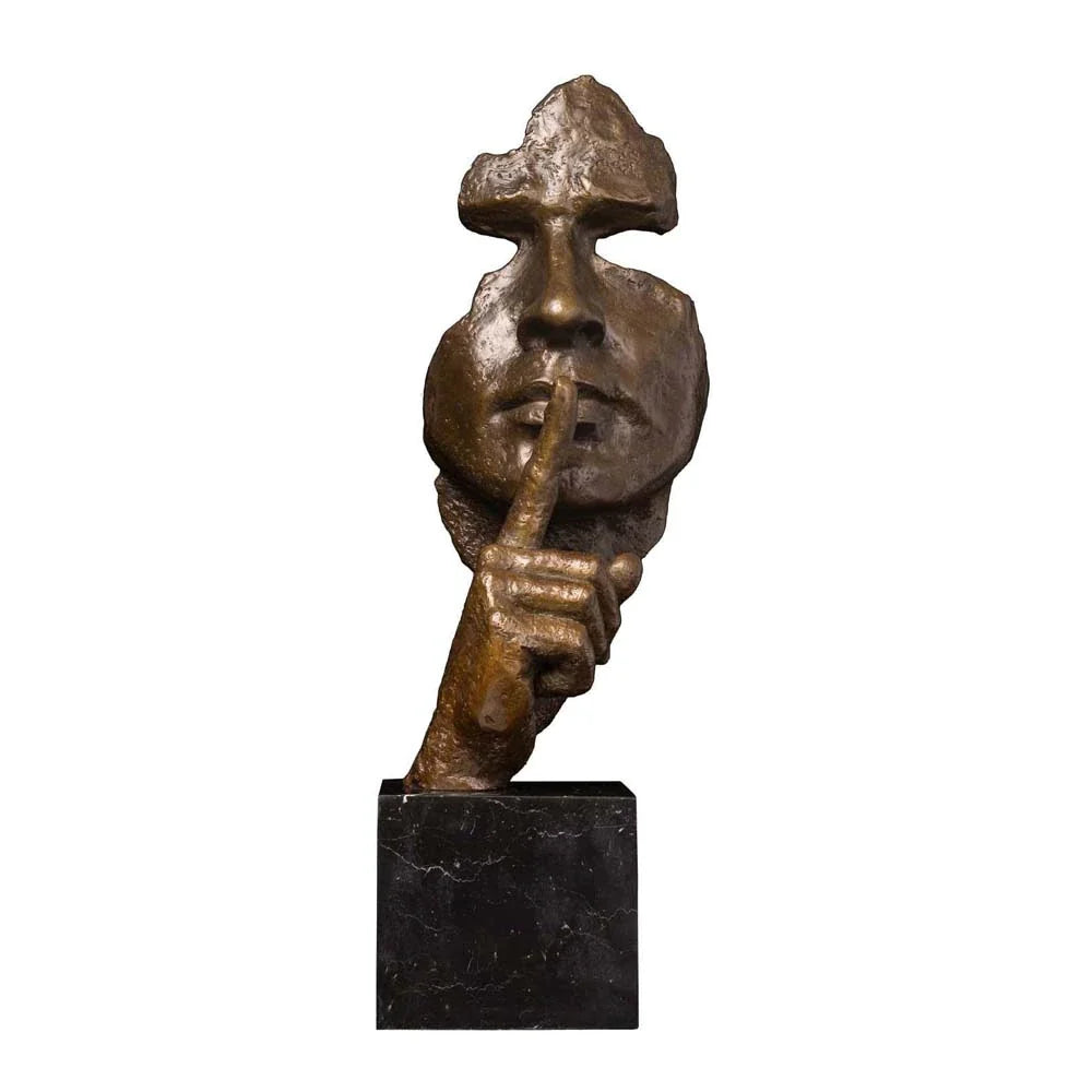 Bronze Sculpture <br/> Silence Statue 50 cm