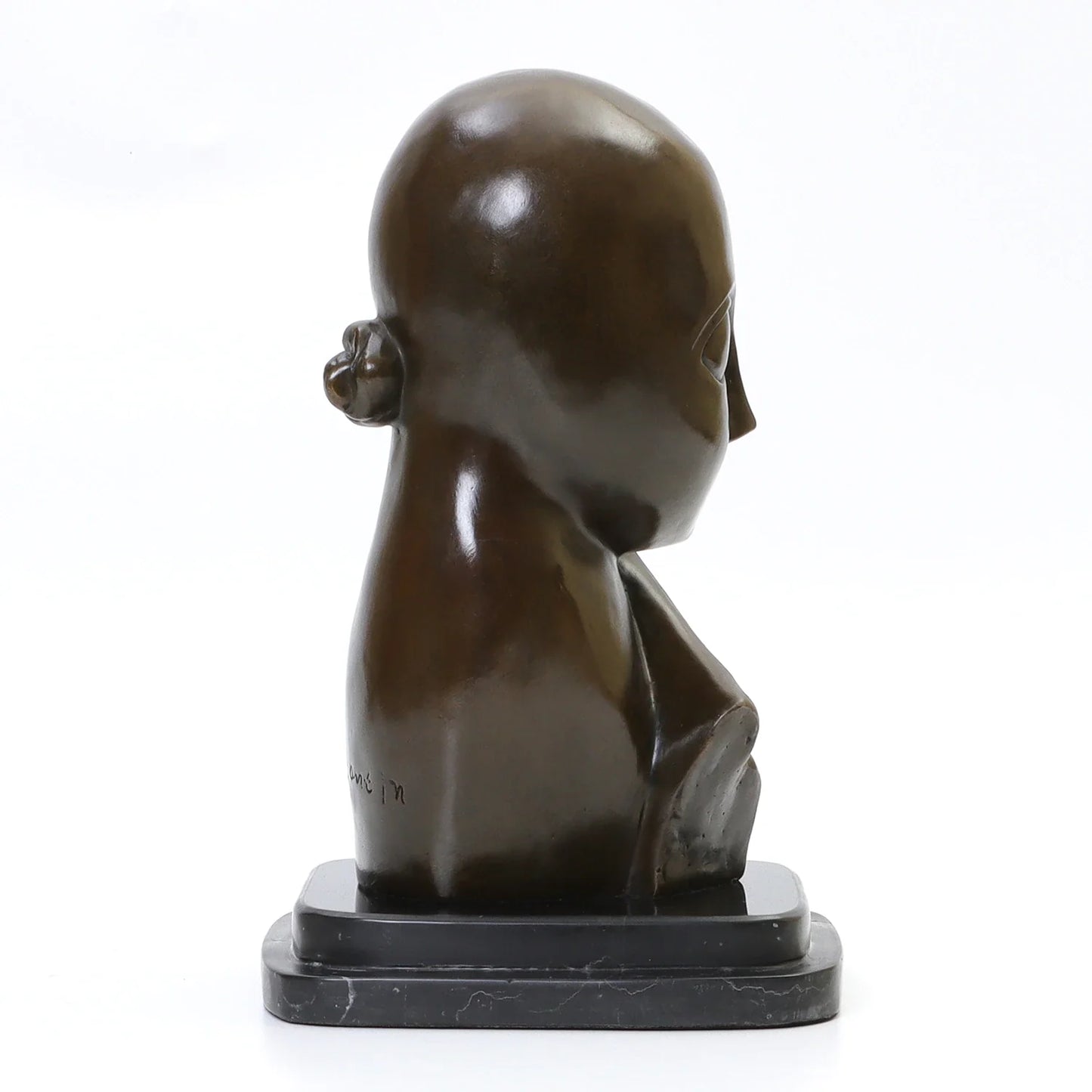 Bronze Statue, Reproduction of Brancusi's Mademoiselle Pogany I, 27 cm