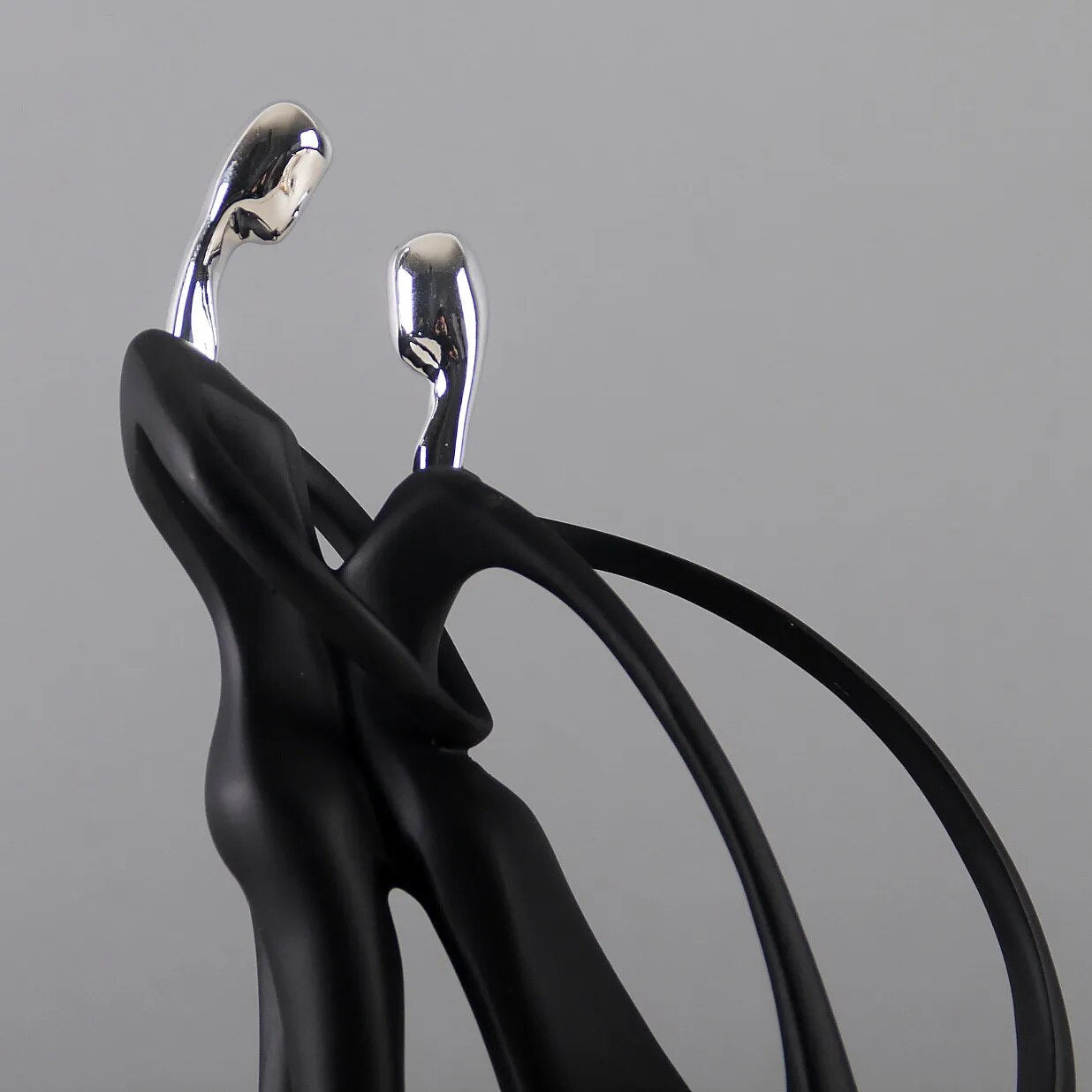 Nordic Abstract Dancing Couple Sculptures