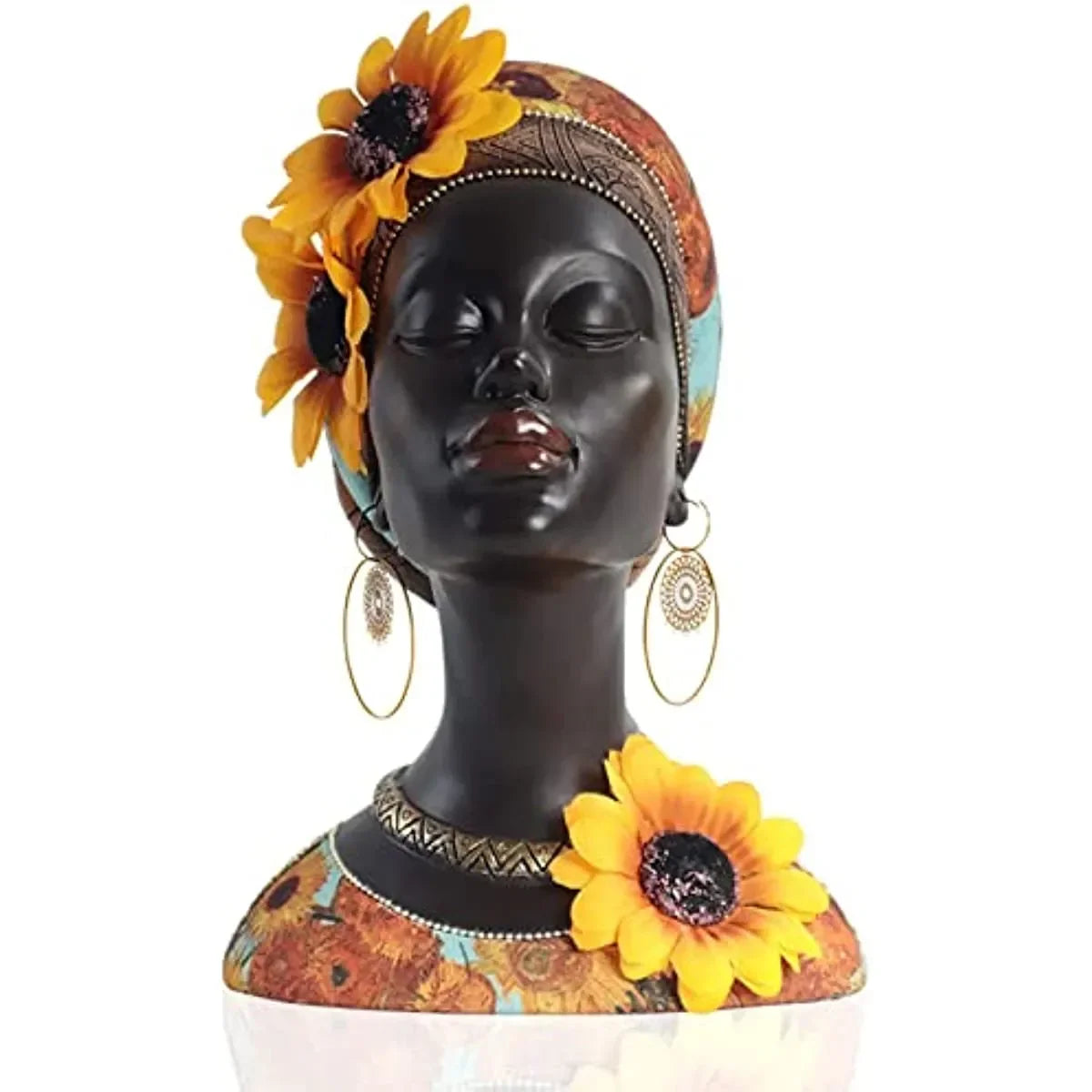 African Bust <br> Statue