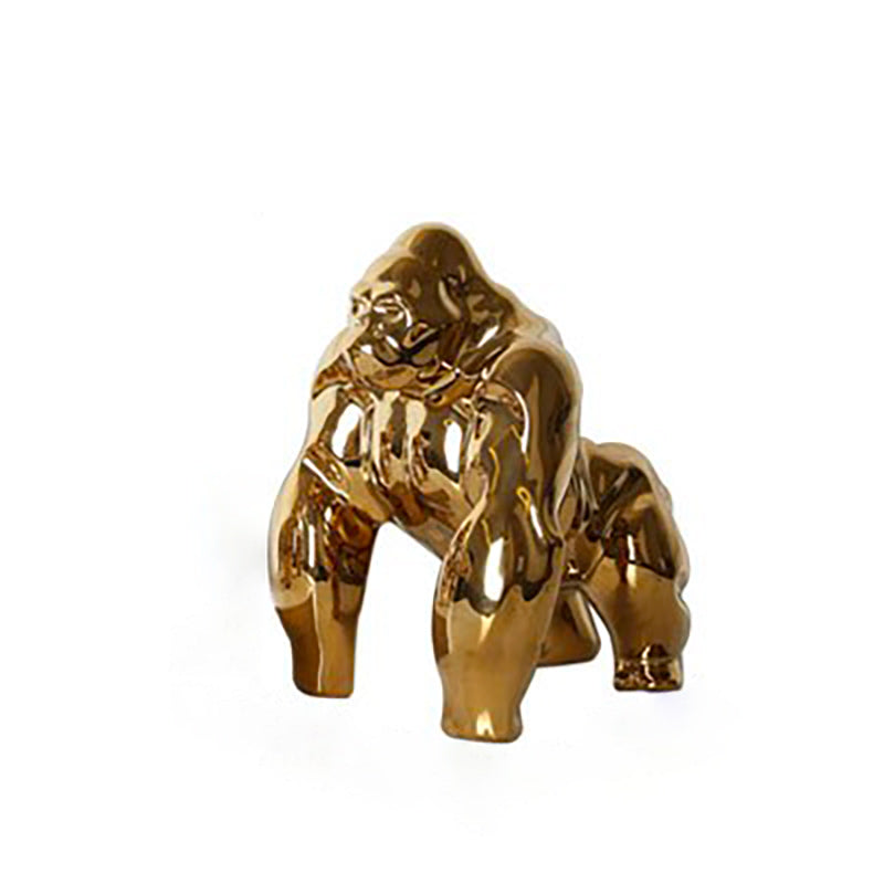 Gorilla Statue <br/> Gold Design