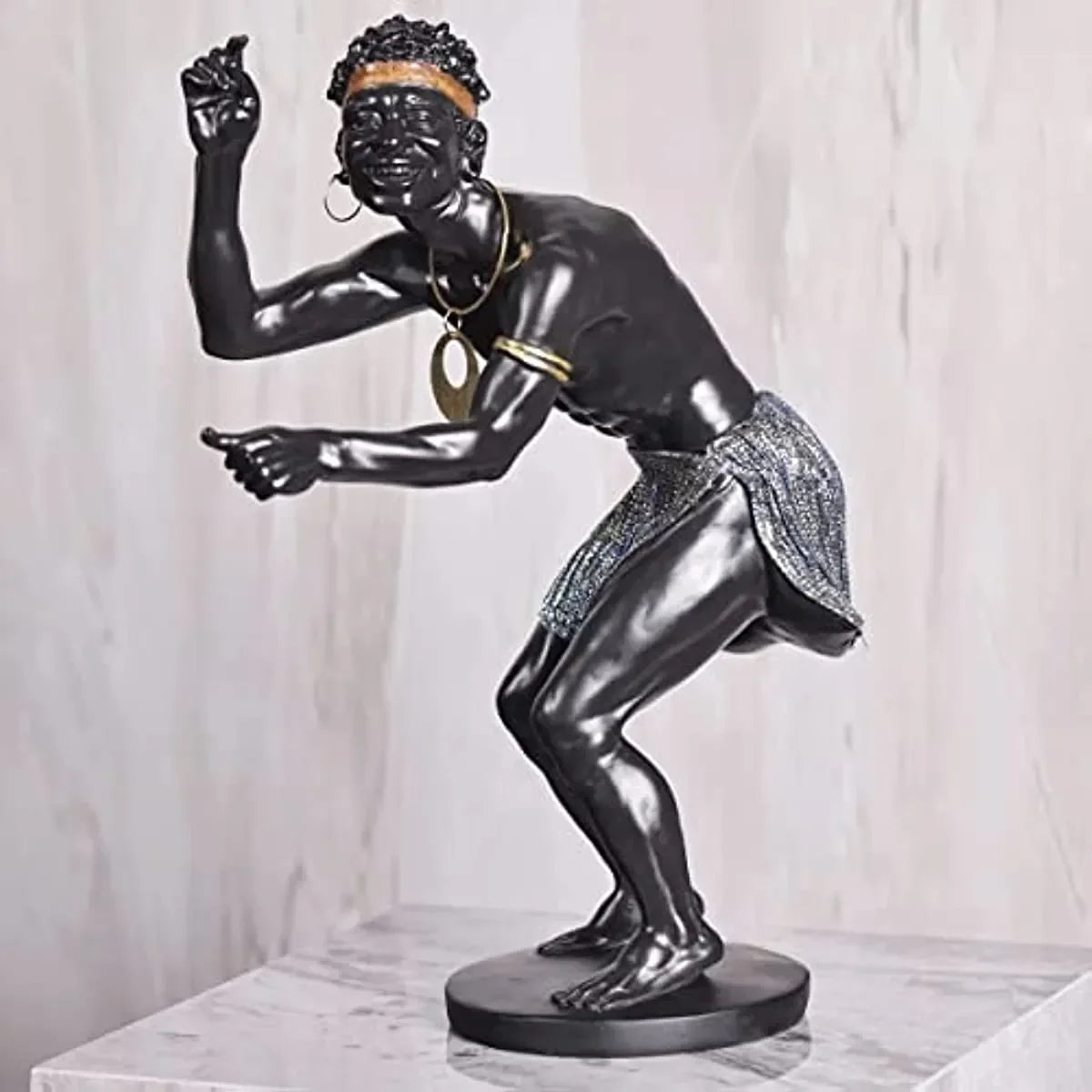 African Warrior <br> Statuette 30 cm