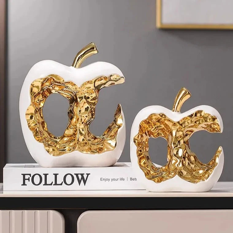 Golden Glow Apple Sculpture