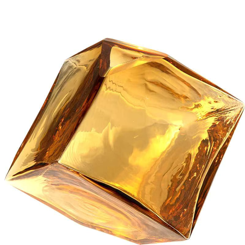 Amber Bloom Cube Vase