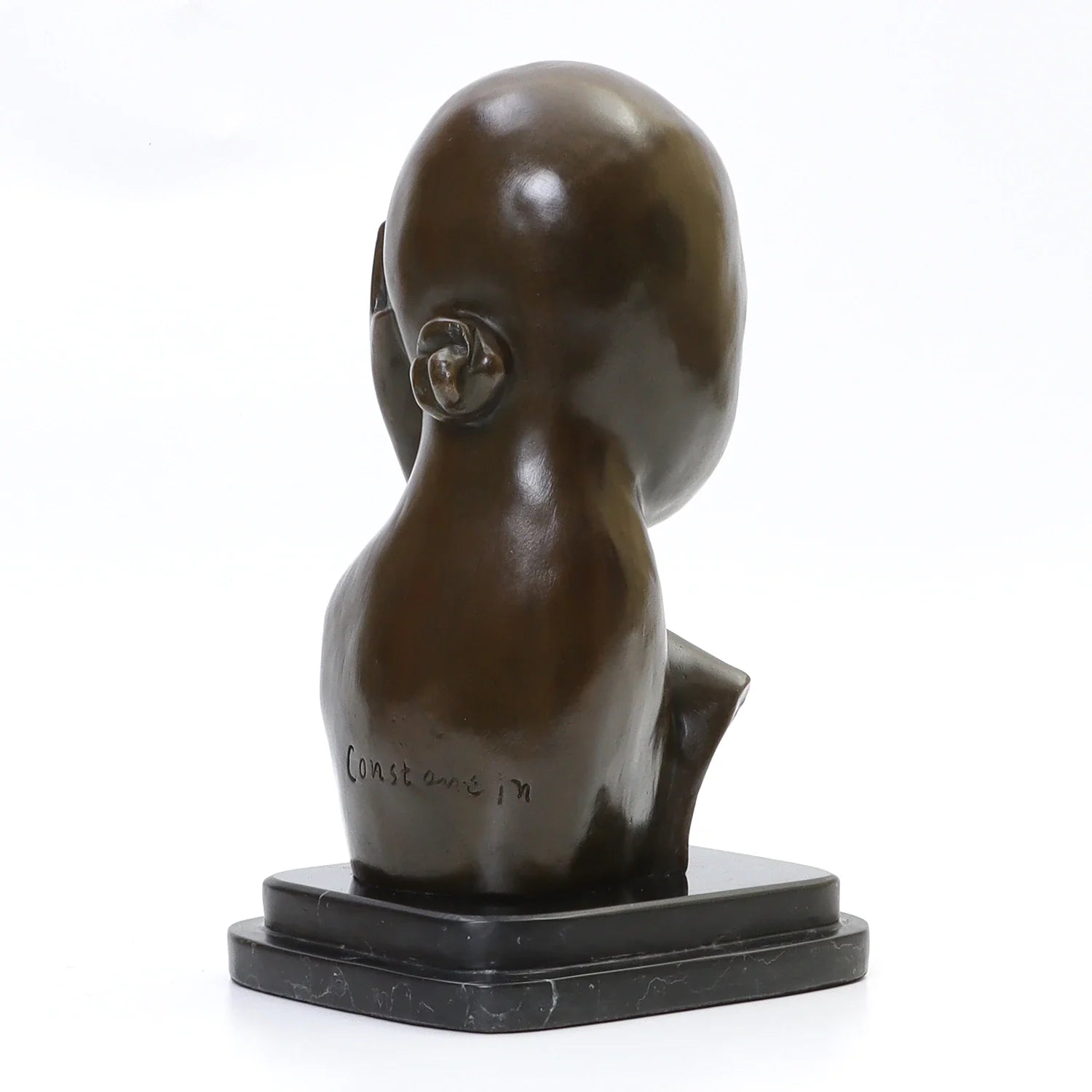 Bronze Statue, Reproduction of Brancusi's Mademoiselle Pogany I, 27 cm