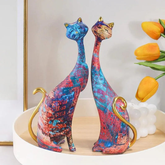 Nordic Cat Sculptures - Set of 2