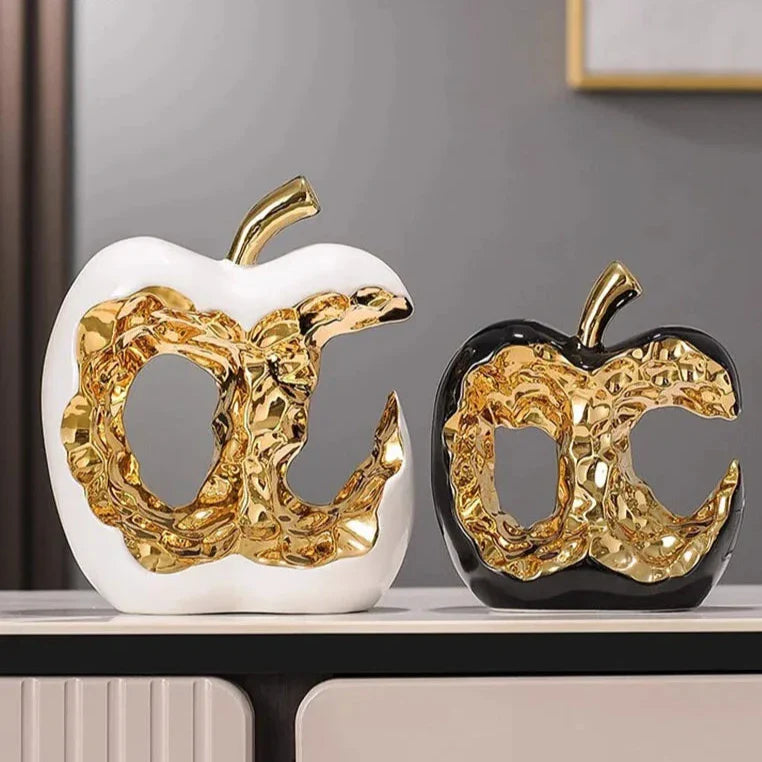 Golden Glow Apple Sculpture