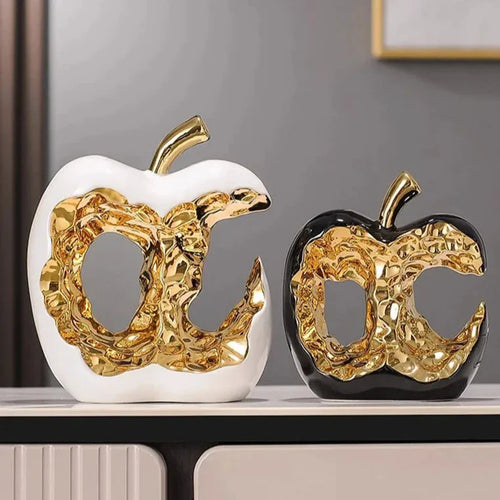 Golden Glow Apple Sculpture