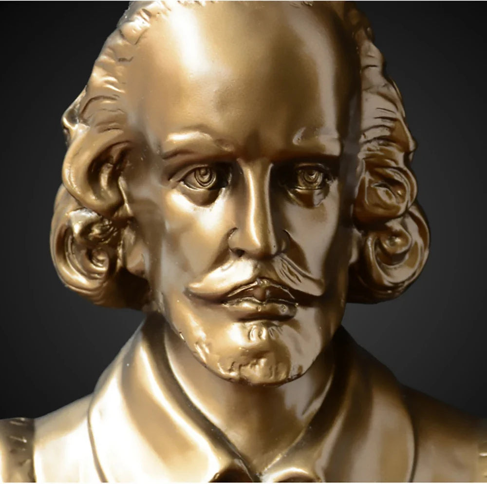 Gold Shakespeare Bust 30 cm
