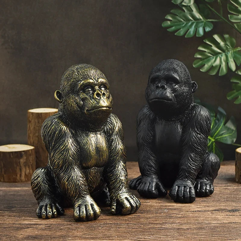 Black Gorilla <br> Statue 19 cm