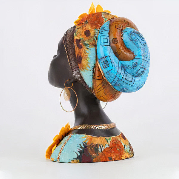 African Bust <br> Statue
