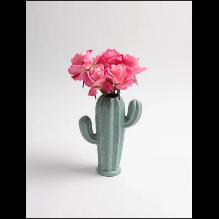 Large Ceramic Cactus Vase, 24 cm and 29 cm