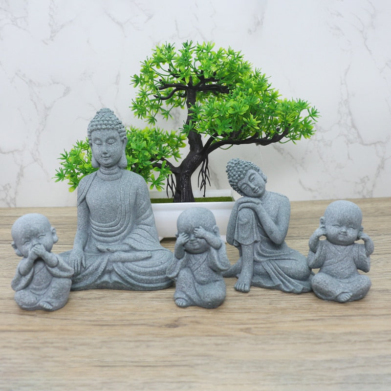 Modern Sculpture <br/> 3 Wisdom Buddhas
