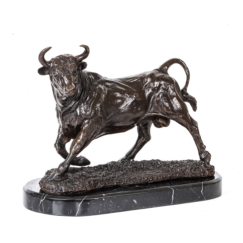 Bronze Sculpture <br/> Bull 28 cm