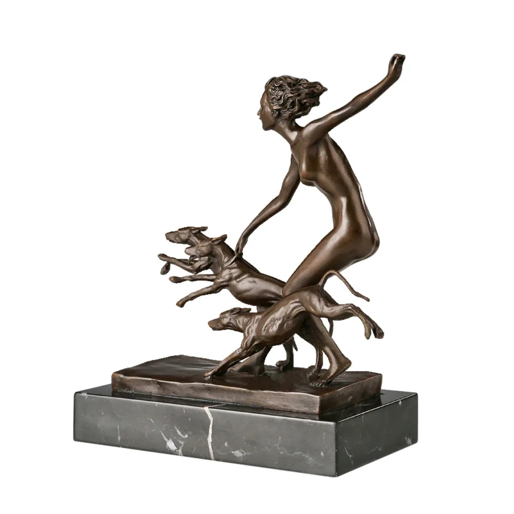 Bronze Diana the Huntress Statue