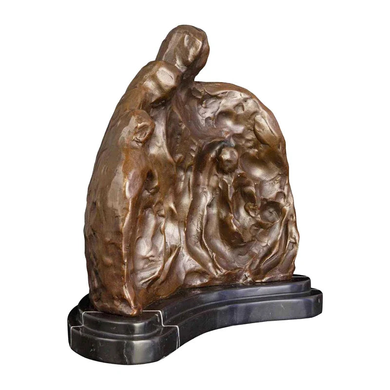 Abstract Bronze Sculpture <br/> Family 25 cm