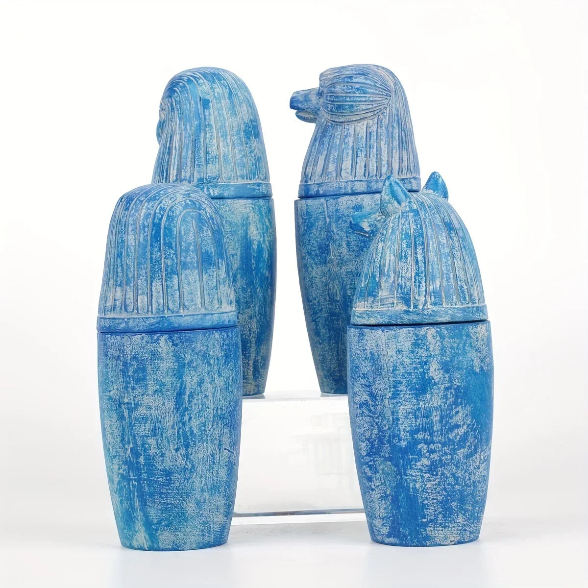 Egyptian Canopic Jars 14 cm – Set of 4 Pieces