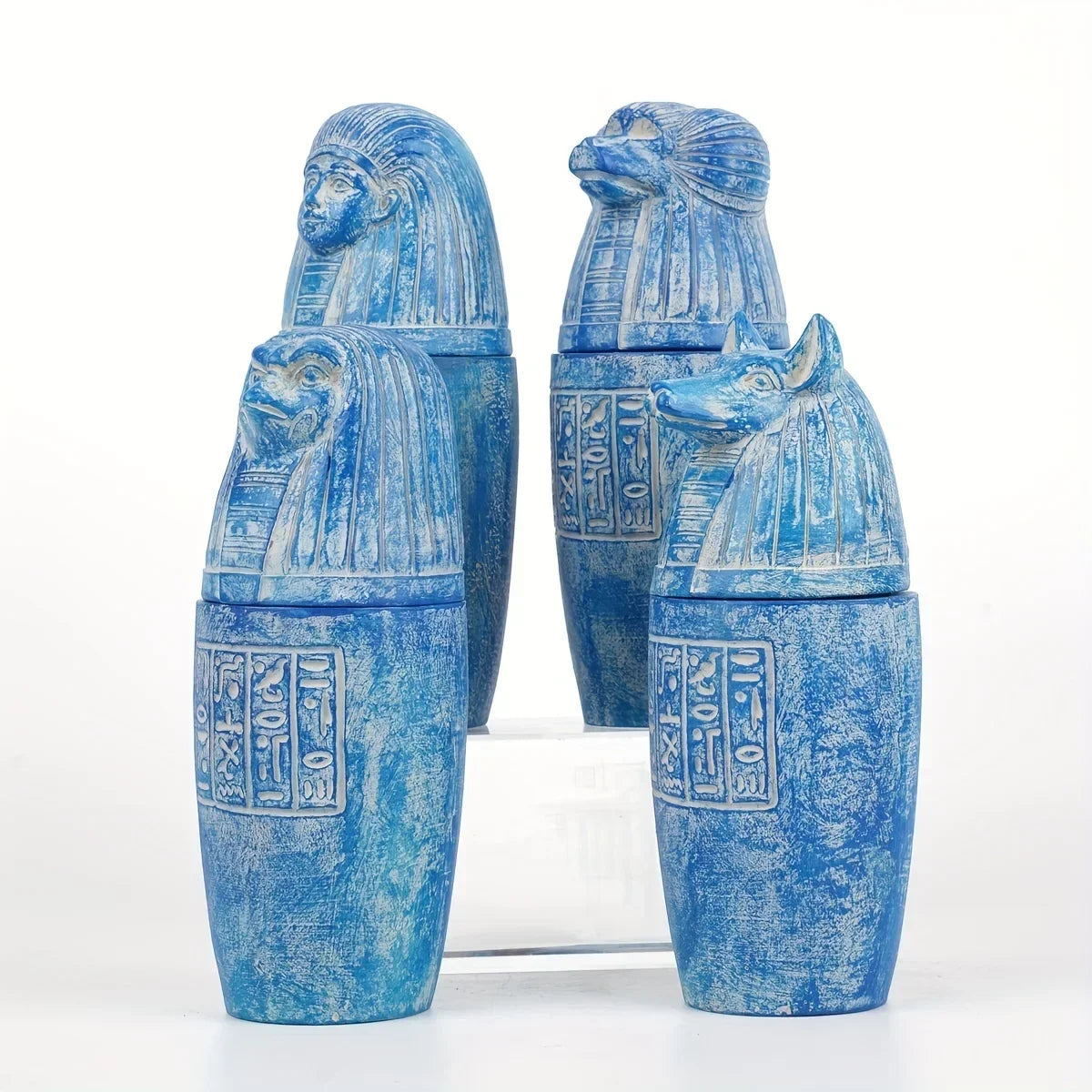 Egyptian Canopic Jars 14 cm – Set of 4 Pieces