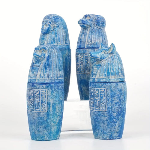 Egyptian Canopic Jars 14 cm – Set of 4 Pieces