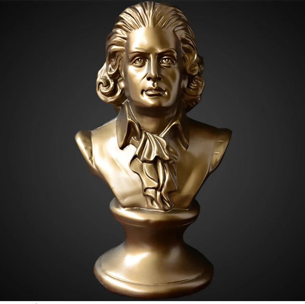 Gold Mozart Bust 30 cm