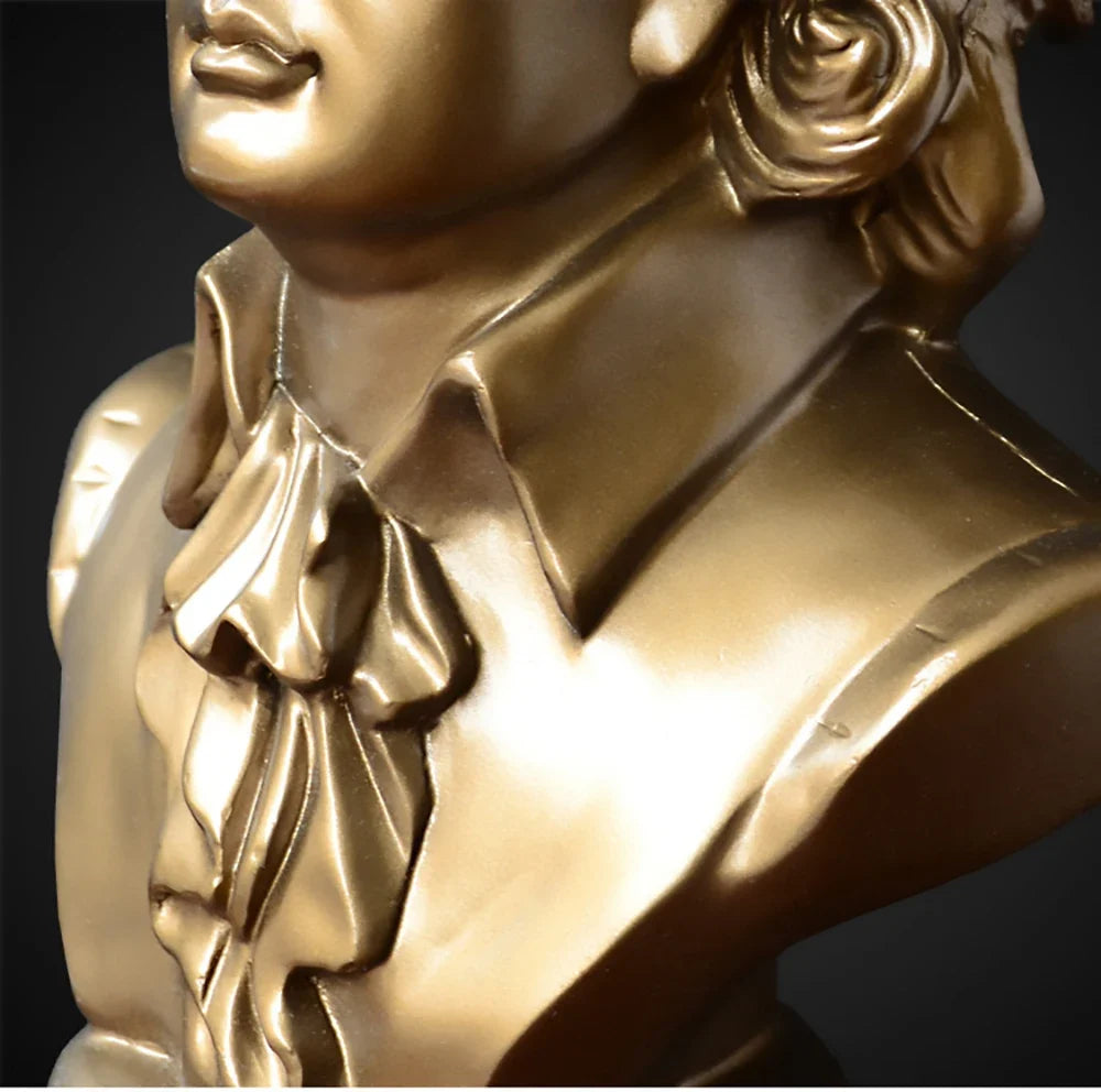 Gold Mozart Bust 30 cm