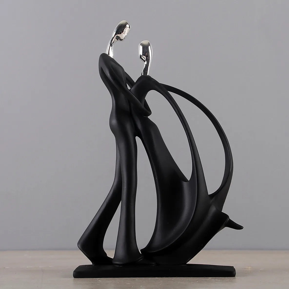 Nordic Abstract Dancing Couple Sculptures