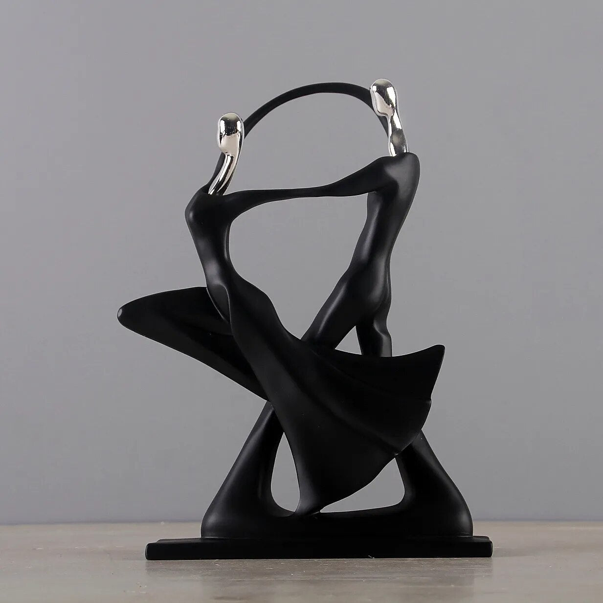 Nordic Abstract Dancing Couple Sculptures
