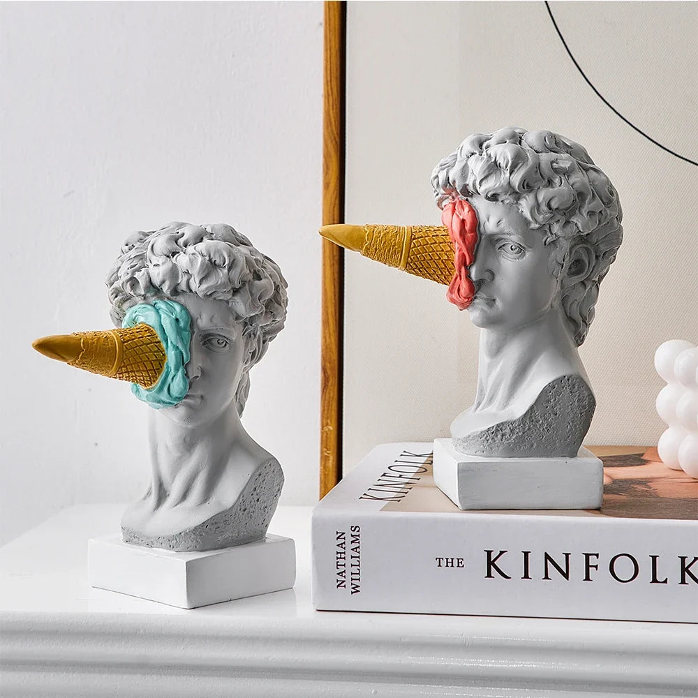 Modern David Bust Statue 16 cm