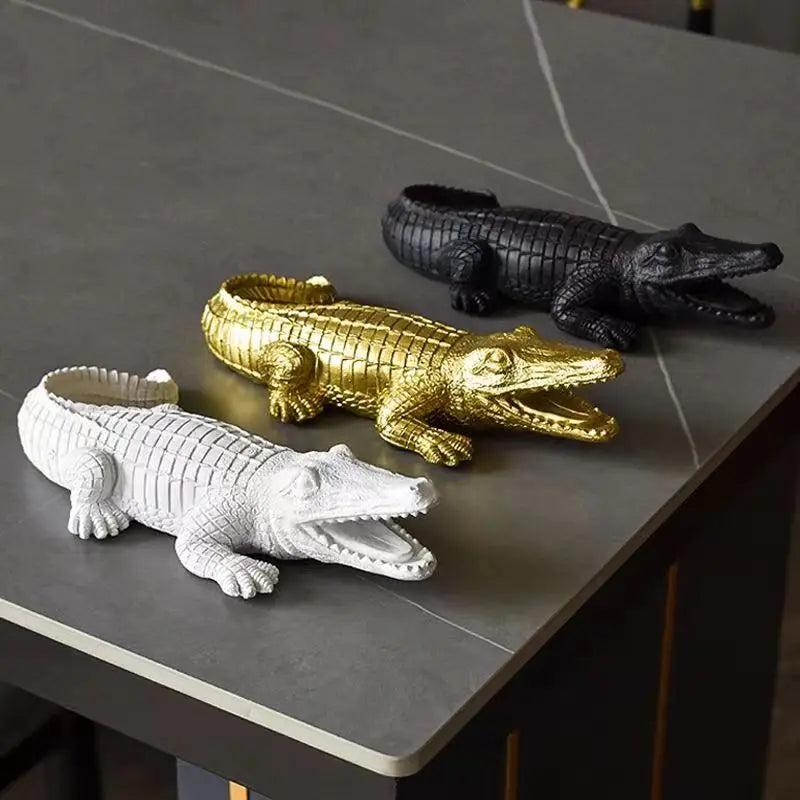 Crocodile Statue 24 cm in Resin