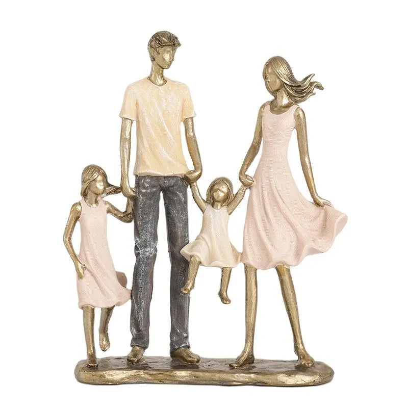 Family Statuette <br> 4 People 24 cm