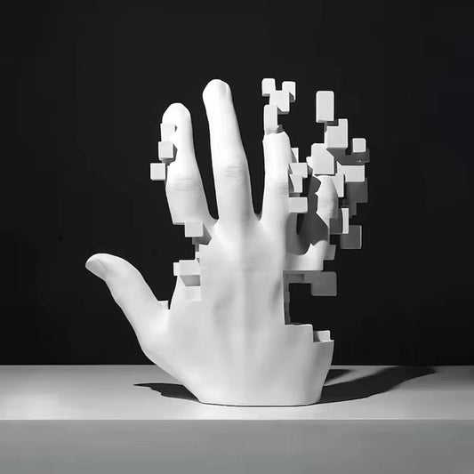Pixel Hand Sculpture
