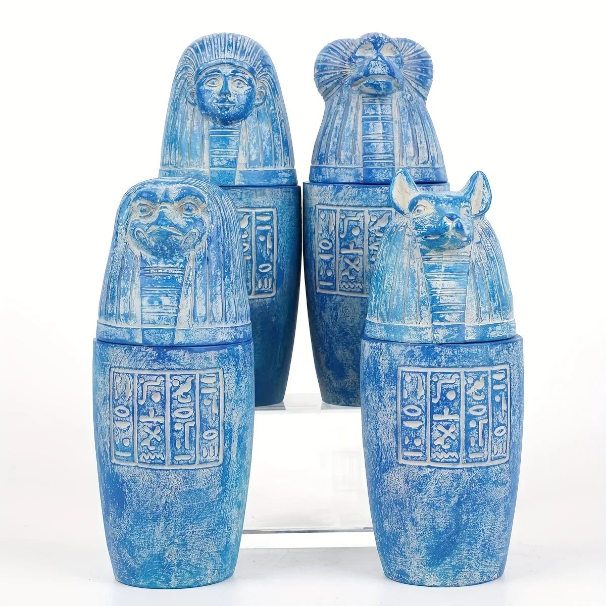 Egyptian Canopic Jars 14 cm – Set of 4 Pieces