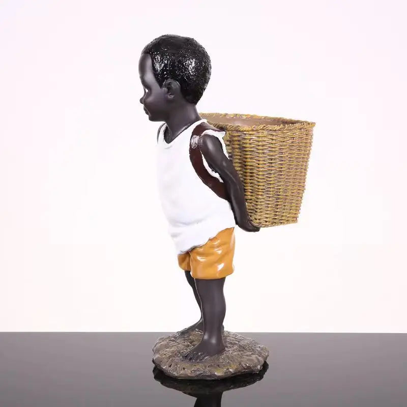 Black African <br> Statuette 28 cm