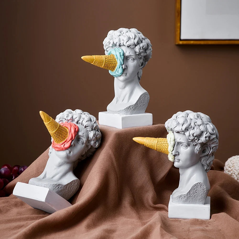 Modern David Bust Statue 16 cm