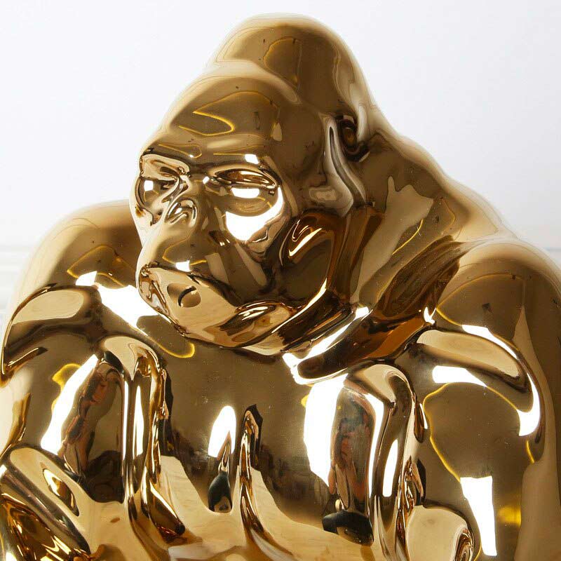 Gorilla Statue <br/> Gold Design