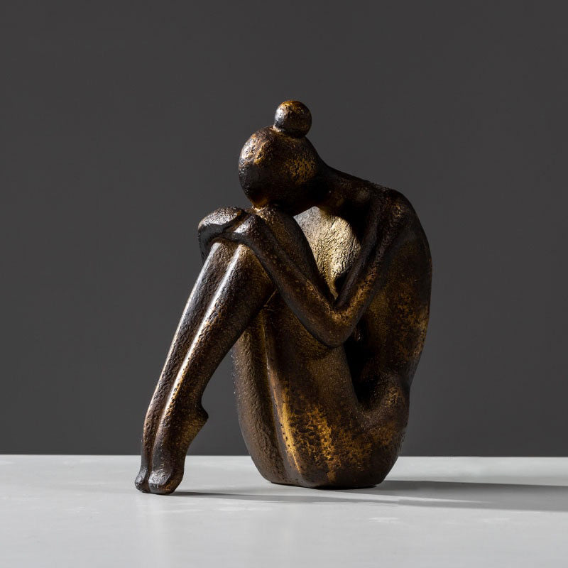 Seated Woman Statuette 16 cm